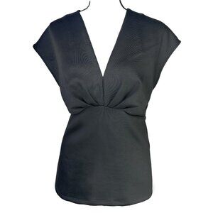 NWT Banana Republic V Neck Pleated Scuba Top